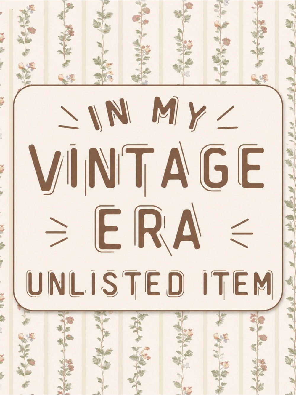 In My Vintage Era Train Unlisted Item- LIVE SHOW